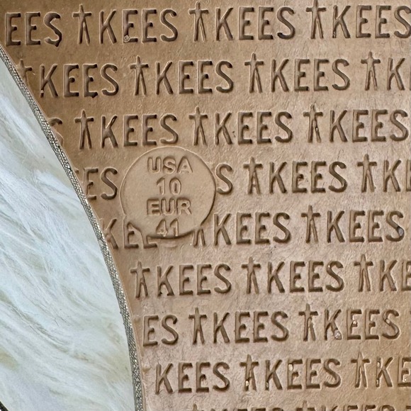 Tkees Glitters Flip Flops Bronze Metallic Thong Sandals Women's Size 10 - Picture 6 of 6